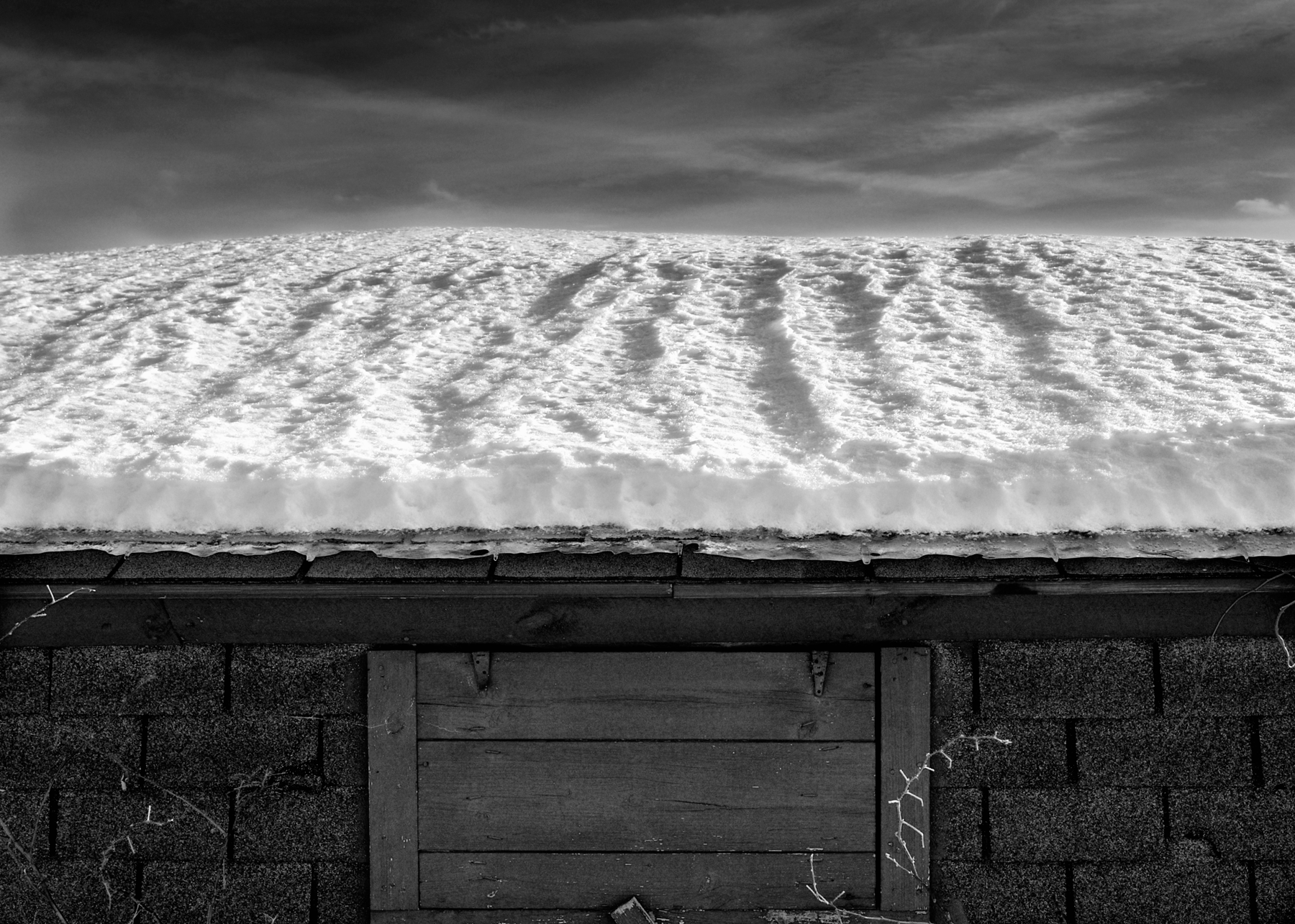 snow on roof